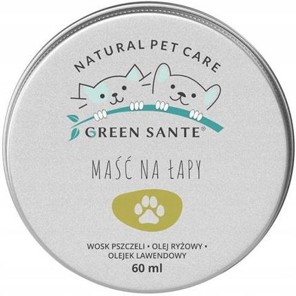 Jm Sante Green Sante Naturalna Maść Pielęgnacyjno Ochronna Na Łapy Psów I Kotów 60Ml - zdjęcie 3