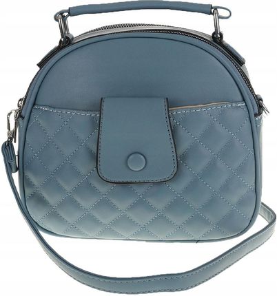 Victoria&Co Torebka Damska listonoszka kuferek pikowana C6610 Blue - zdjęcie 2