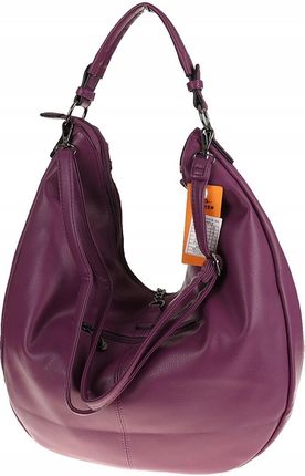 CHARRO Włoska Torebka Damska Shoper Miejska Worek na Ramię CH557899 Purple - zdjęcie 2