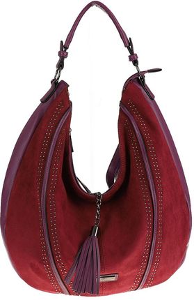 CHARRO Włoska Torebka Damska Shoper Miejska Worek na Ramię CH557899 Purple - zdjęcie 4