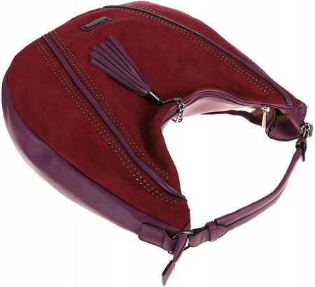 CHARRO Włoska Torebka Damska Shoper Miejska Worek na Ramię CH557899 Purple - zdjęcie 3