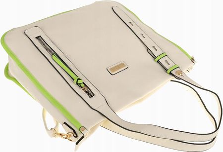 CHARRO Elegancka Torebka Damska Teczka listonoszka CH736243 White - zdjęcie 3
