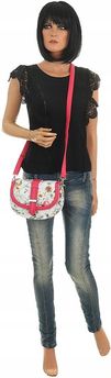 HERISSON Elegancka Torebka Damska listonoszka 1352h658 Rose - zdjęcie 4