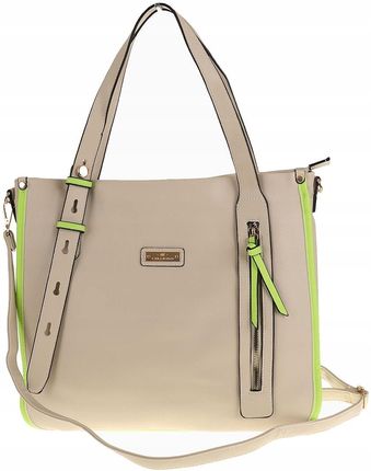 CHARRO Elegancka Torebka Damska Teczka listonoszka CH736243 Beige - zdjęcie 3