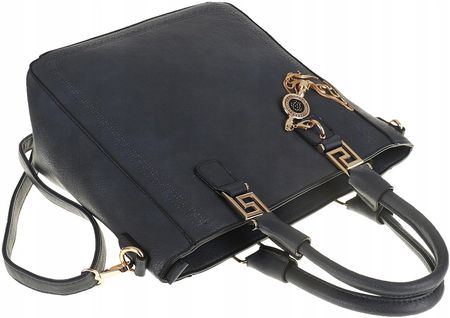 Victoria&Co Torebka Damska granatowa teczka listonoszka H063 blue - zdjęcie 4