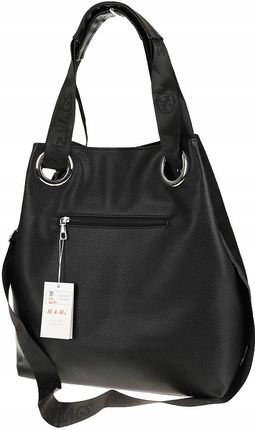 Torebka Damska Listonoszka Worek Shopper na Ramię Miejska JY505 Black - zdjęcie 4