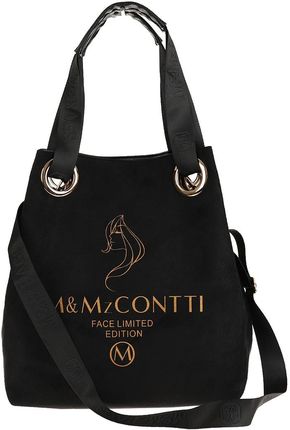 Torebka Damska Listonoszka Worek Shopper Miejska na Ramię JY505 Black/Gold - zdjęcie 2