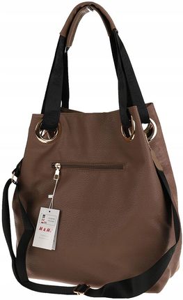 Torebka Damska Listonoszka Worek Shopper na Ramię Miejska JY505 Coffee - zdjęcie 2
