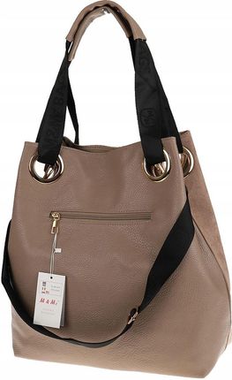 Torebka Damska Listonoszka Worek Shopper na Ramię Miejska JY505 Khaki - zdjęcie 3
