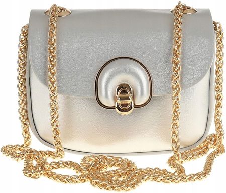 ERICK STYLE Torebka damska srebrna listonoszka kuferek H0968 Silver - zdjęcie 2