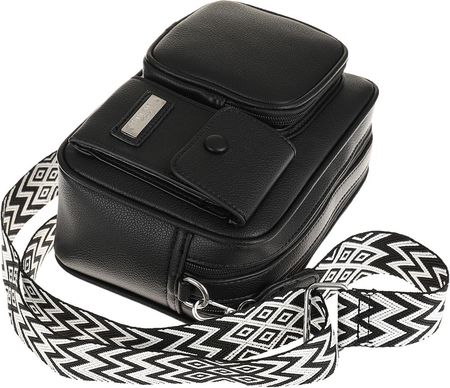 CHARRO Włoska Torebka Damska Listonoszka Kuferek CH966841 Black - zdjęcie 2