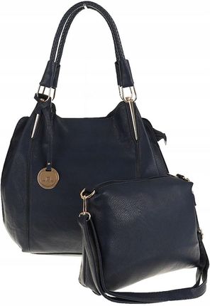 JGL Just Glamour Włoska Torebka Damska kuferek listonoszka SXTT8362 Blue - zdjęcie 5