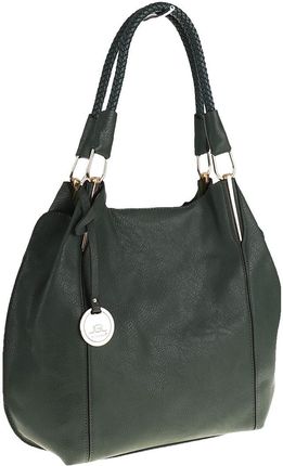 JGL Just Glamour Włoska Torebka Damska kuferek listonoszka SXTT8362 Green - zdjęcie 5