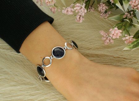 Bransoletka srebrna noc kairu pr 925, DIA-BRA-12593-925 - zdjęcie 3
