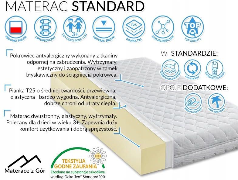 Euromattress 100X160 Wytrzymały Piankowy H2 11Cm Pl Ceny i opinie