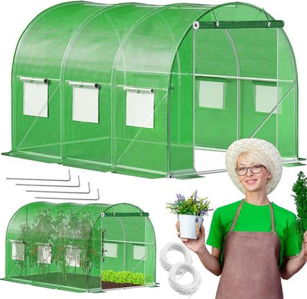 Springos Tunel Ogrodowy Uv-4 140G/M2 Szklarnia Foliowa 3X2X2m Zielona