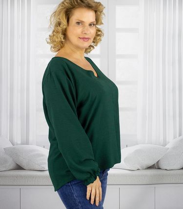 Elegancka bluzka oversize z delikatnie bufiastymi rękawami MARCELINA - zdjęcie 3