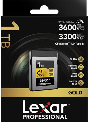 Karta Lexar CFexpress 4.0 Pro Gold R3600/W3300 1TB - zdjęcie 3