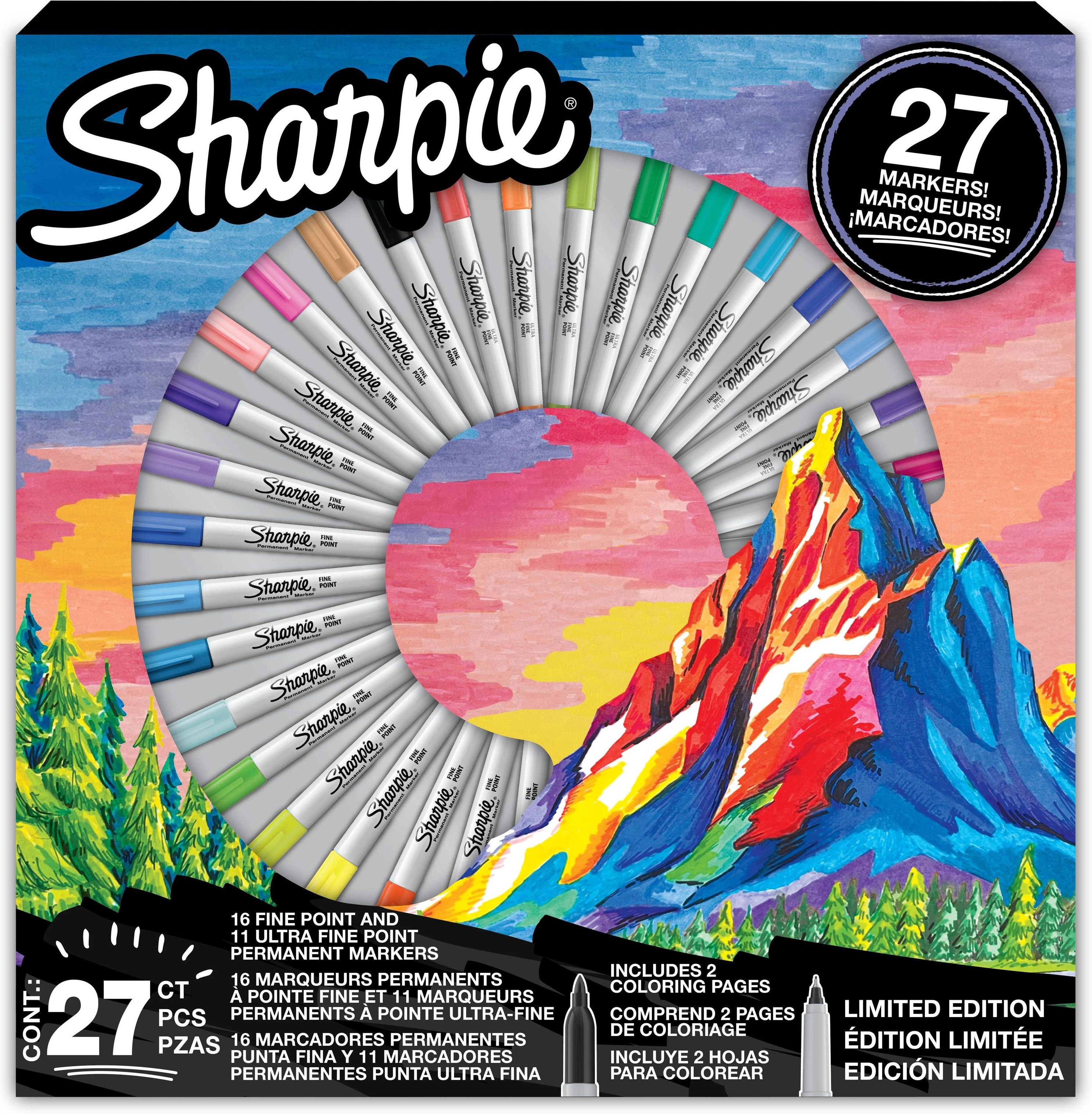 Zdjęcie Sharpie Permanent Marker Limited Edition Colouring Promo Pack 16 Fine + 11 Ultra 2205231 - Kościan