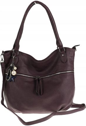 The Grace bags Włoska Torebka Listonoszka Worek na Ramię 2169 Purple - zdjęcie 4