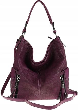 The Grace bags Włoska Torebka Listonoszka Worek na Ramię LH2549 Purple - zdjęcie 3