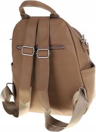 Torebka Damska Modny Plecak Teczka Miejska Shoper Ramię 0976 D.Khaki - zdjęcie 5