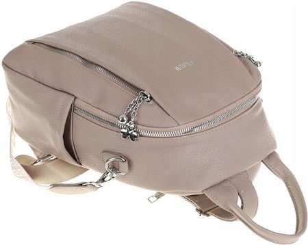 Torebka Damska Modny Plecak Teczka Miejska Shoper Ramię 0976 L.Grey - zdjęcie 3