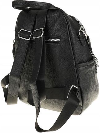 Torebka Damska Modny Plecak Teczka Miejska Shoper Ramię 0976 Black - zdjęcie 3