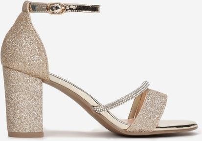 Born2Be Złote Sandały damskie 37 Elegancki - zdjęcie 2