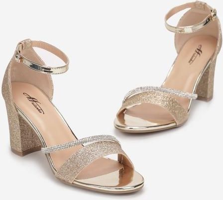Born2Be Złote Sandały damskie 38 Elegancki - zdjęcie 4