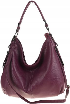 The Grace bags Włoska Torebka Listonoszka Worek na Ramię LH2503 Purple - zdjęcie 3
