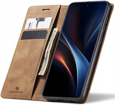 Spacecase Etui Skórzane Z Klapką Do Galaxy S25 Portfel Case Pokrowiec - zdjęcie 5