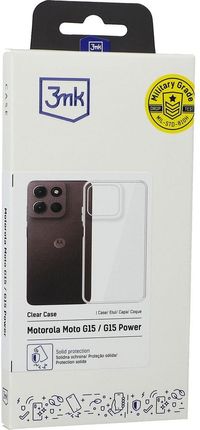 3Mk Etui Clear Case Do Motorola Moto G15 Power Przezroczyste - zdjęcie 3