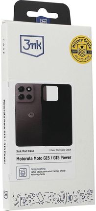 3Mk Etui Matt Case Do Motorola Moto G15 Power Czarne - zdjęcie 3