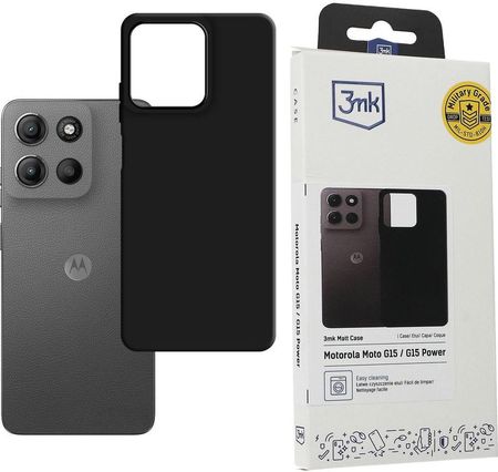 3Mk Etui Matt Case Do Motorola Moto G15 Power Czarne - zdjęcie 4