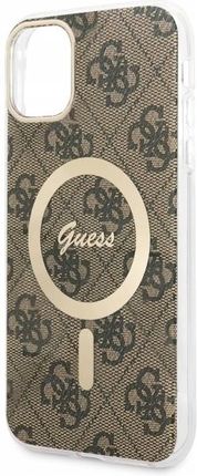 Guess Guhmn61H4Stw Iphone 11 6 1 Brązowy Brown Hardcase 4G Magsafe - zdjęcie 3