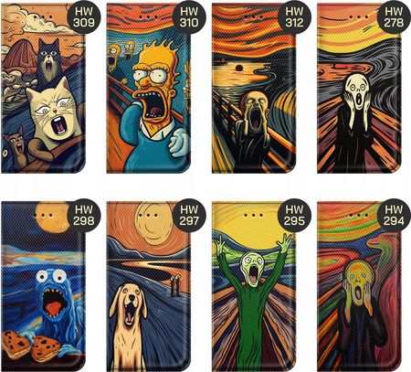 Hello Case Etui Z Klapką Do Vivo Y72 5G Krzyk Munch Edvard Scream Futerał - zdjęcie 6
