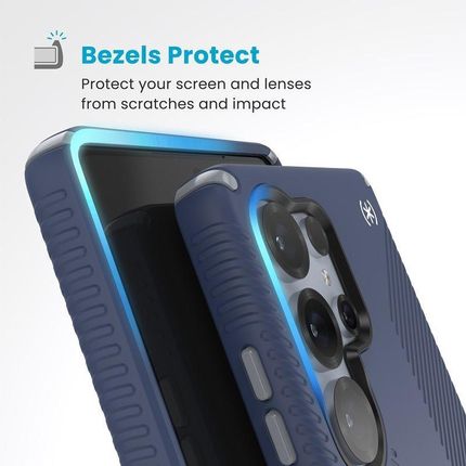 Speck Presidio2 Grip Magnet - Etui Samsung Galaxy S25 Ultra MagSafe (Coastal Blue/Dust Grey/White) - zdjęcie 2