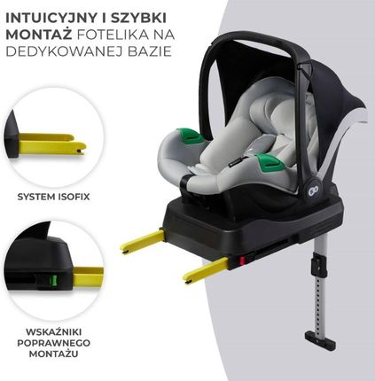 Kinderkraft Mink Pro I-Size Z Bazą 0-13 Kg Szary - zdjęcie 2