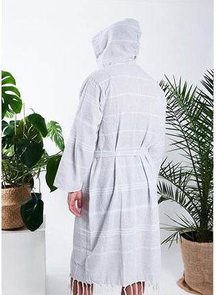 Szlafrok hammam męski 100% naturalna bawełna Yeye - zdjęcie 5