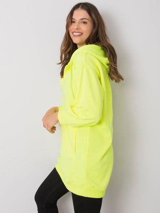 Fluo żółta bluza z kapturem Olive - zdjęcie 3