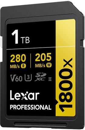Karta Lexar SDXC Pro 1800x U3 UHS-II R280/W210 (V60) 1TB - zdjęcie 2