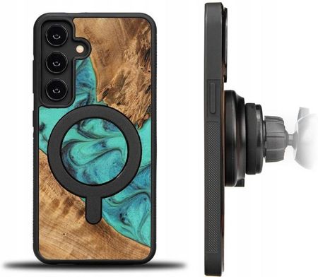 Etui Bewood Unique Do Samsung Galaxy S25 Turquoise Z Magsafe - zdjęcie 3