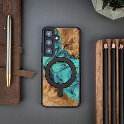 Etui Bewood Unique Do Samsung Galaxy S25 Turquoise Z Magsafe - zdjęcie 2