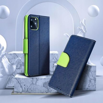 Kabura Fancy Book Do Samsung S25 Ultra Granatowo Limonkowy - zdjęcie 2
