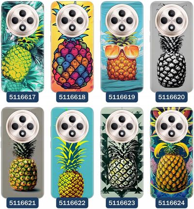 Etui Do Oppo Reno 12 F 5G 12 Fs 5G Ananas Owoc Pineapple Tropic - zdjęcie 2