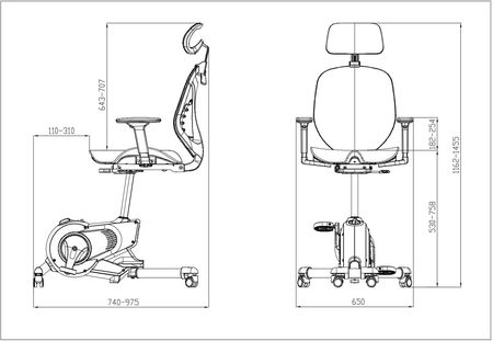 Unique Fotel Fitness Chair F2216Dbu - Rowerek - zdjęcie 4