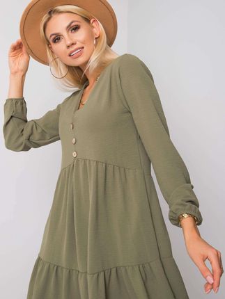 Khaki sukienka Caroll SUBLEVEL - zdjęcie 2