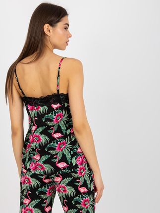 Top na ramiączkach z printem i koronką FRESH MADE - zdjęcie 2