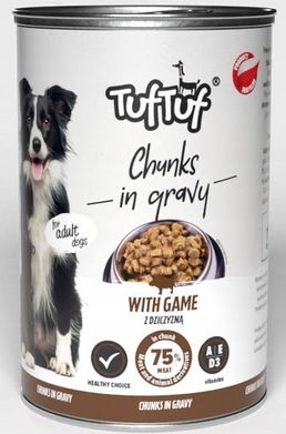 Tuf Tuf Mokra Karma Dla Psa 75% Mięsa Kawałki W Sosie Mix Smaków 24X415G - zdjęcie 2